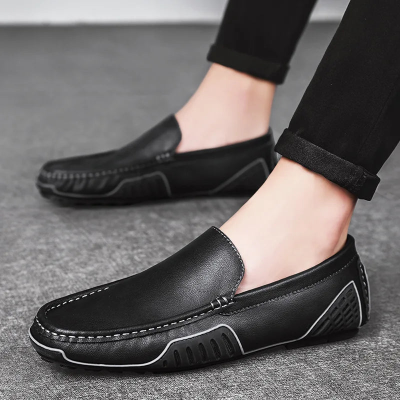 Authentic Salvatore Leather Loafers