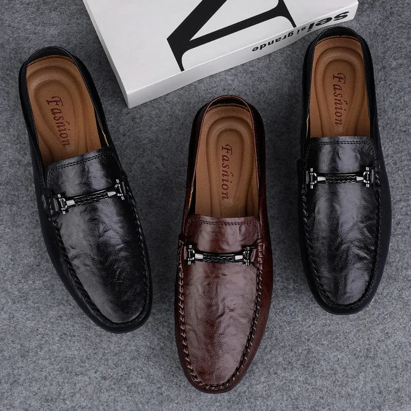 Kizar Genuine Leather Loafers
